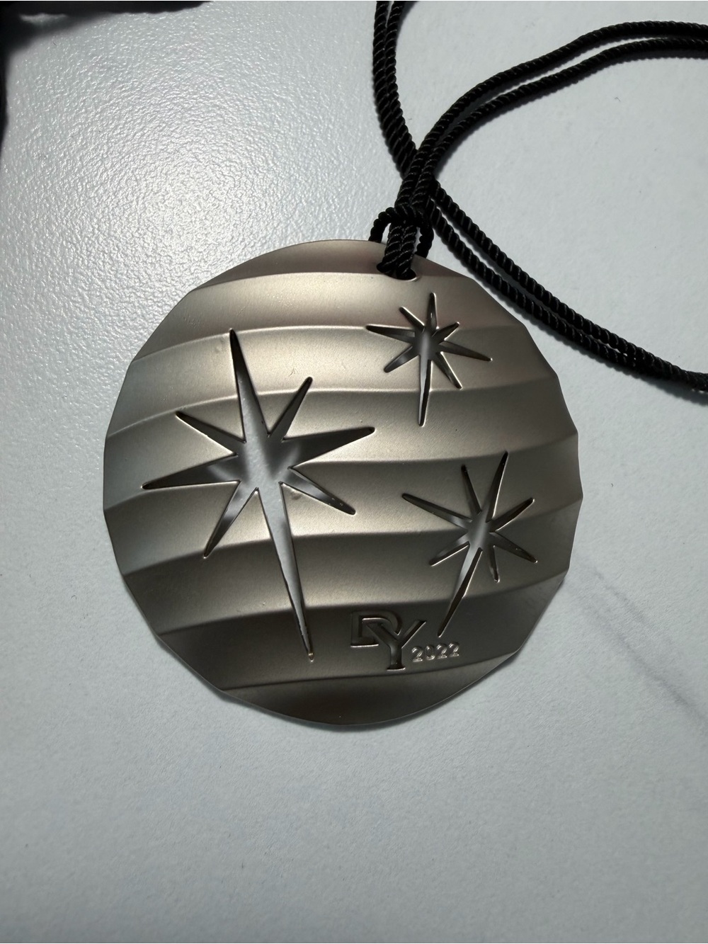 David Yurman Matte Silver Starburst Pendant Necklace Collectible 2022